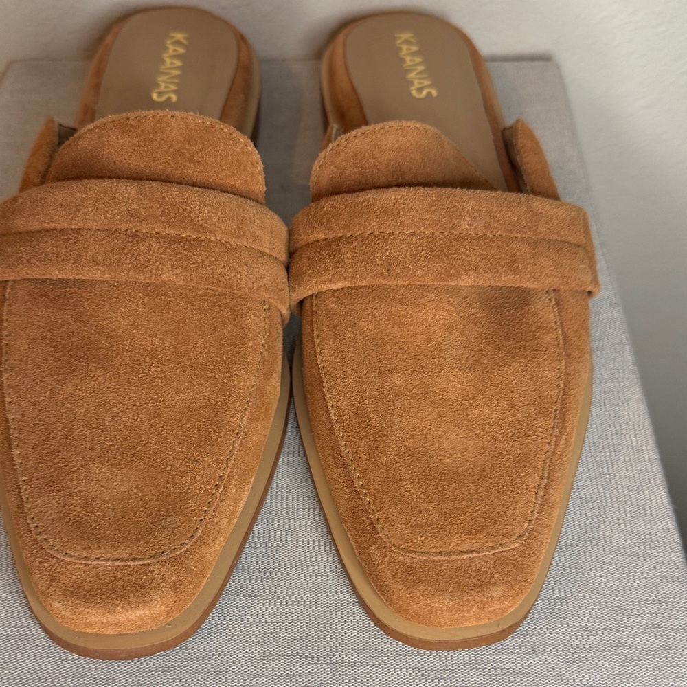Kaanas WOMENS Brown Suede Slip-Ons
